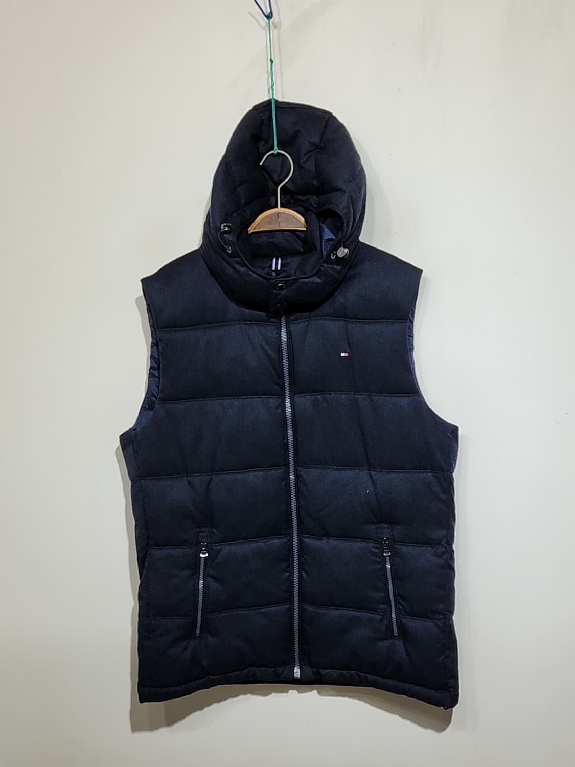 (L) 타미힐피거 패딩조끼 네이비 후드탈부착 토미 베스트  상품이미지1