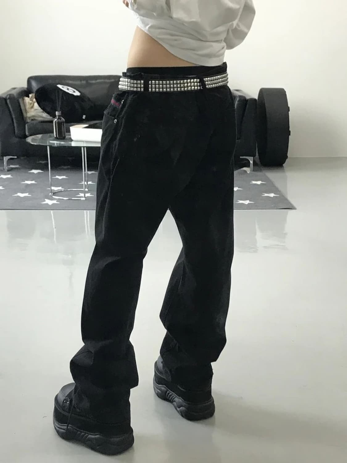 JPN 블랙 팬츠 상품이미지2