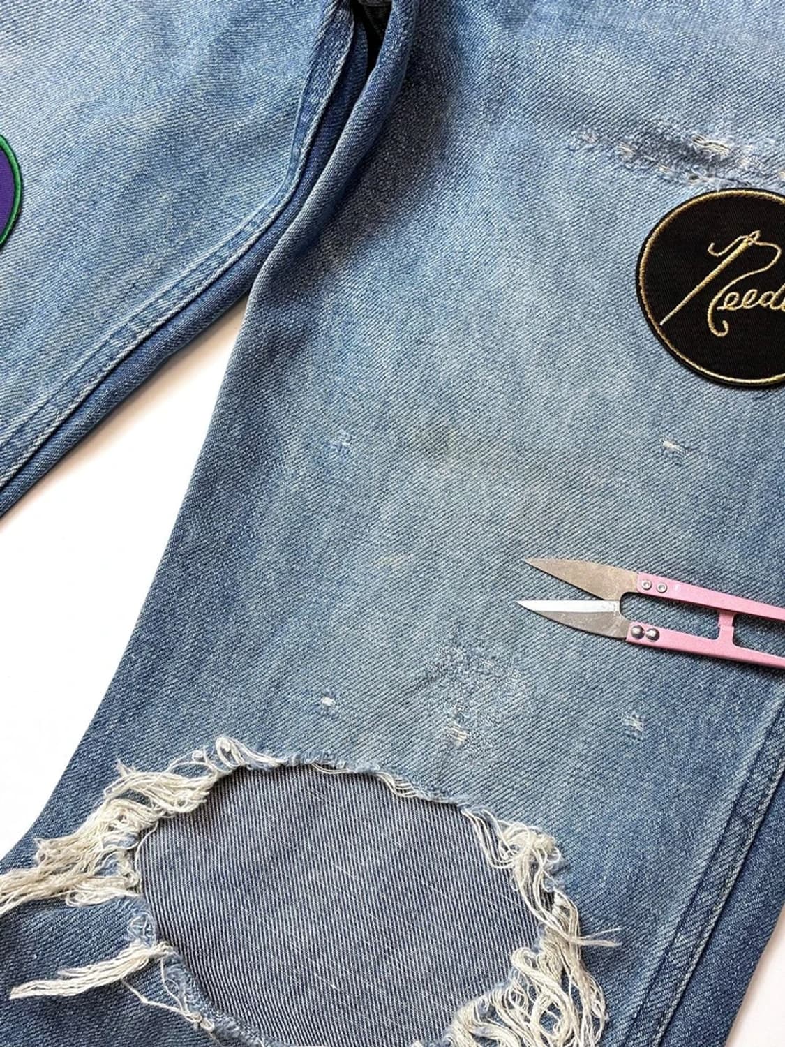 니들스 버터플라이 패치 부츠컷 데님 팬츠 PN5664 상품이미지4