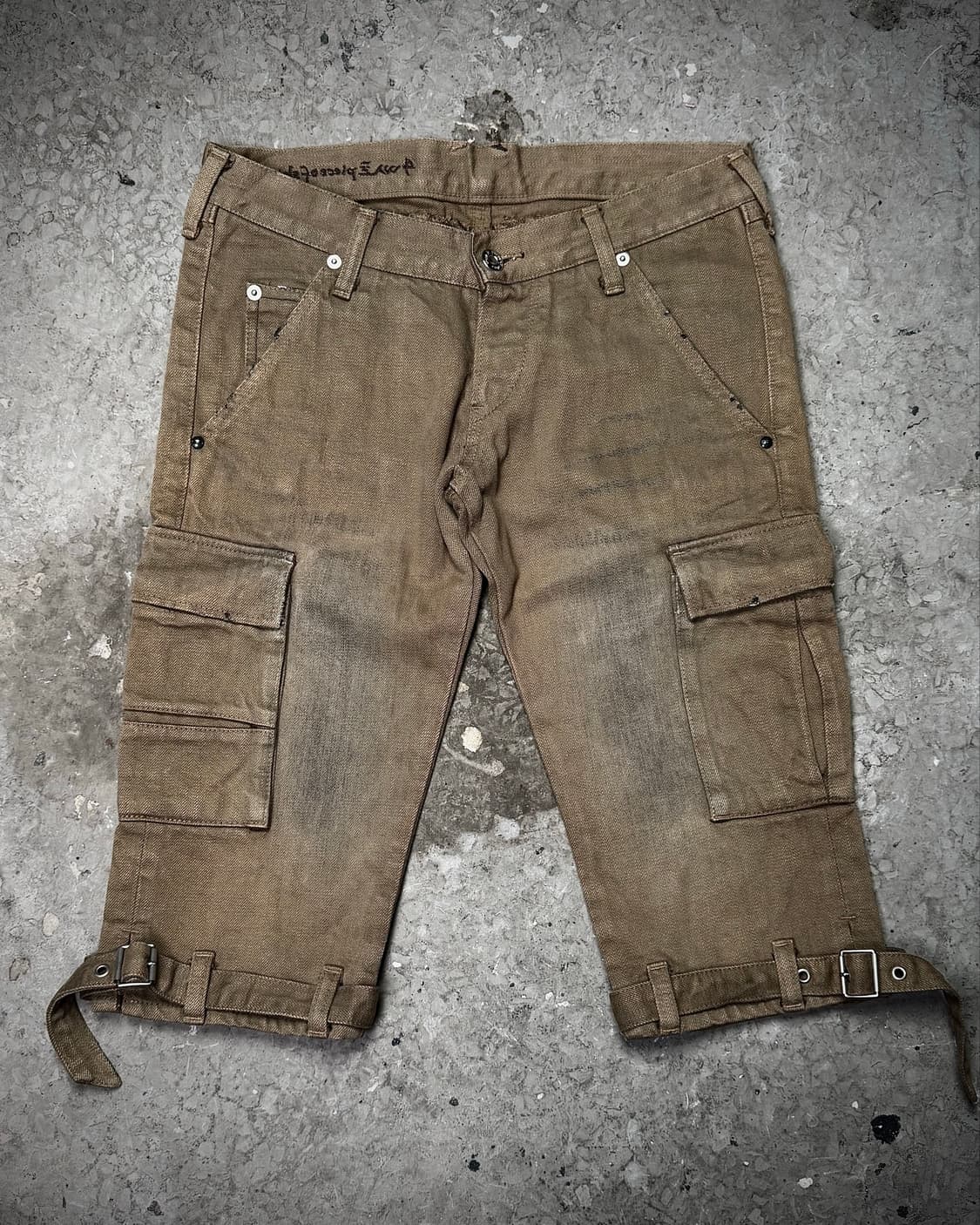 Sand Beige Belted Cargo Shorts 상품이미지1