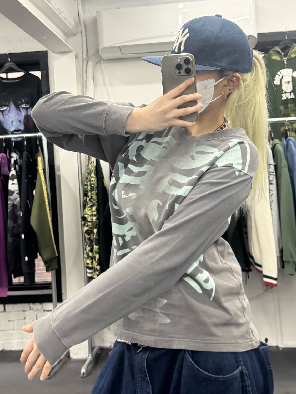 밴슨 레더 본 워시드 롱슬리브 상품이미지2