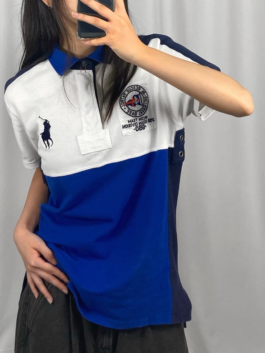 폴로 빅포니 블루 럭비 반팔 상품이미지2