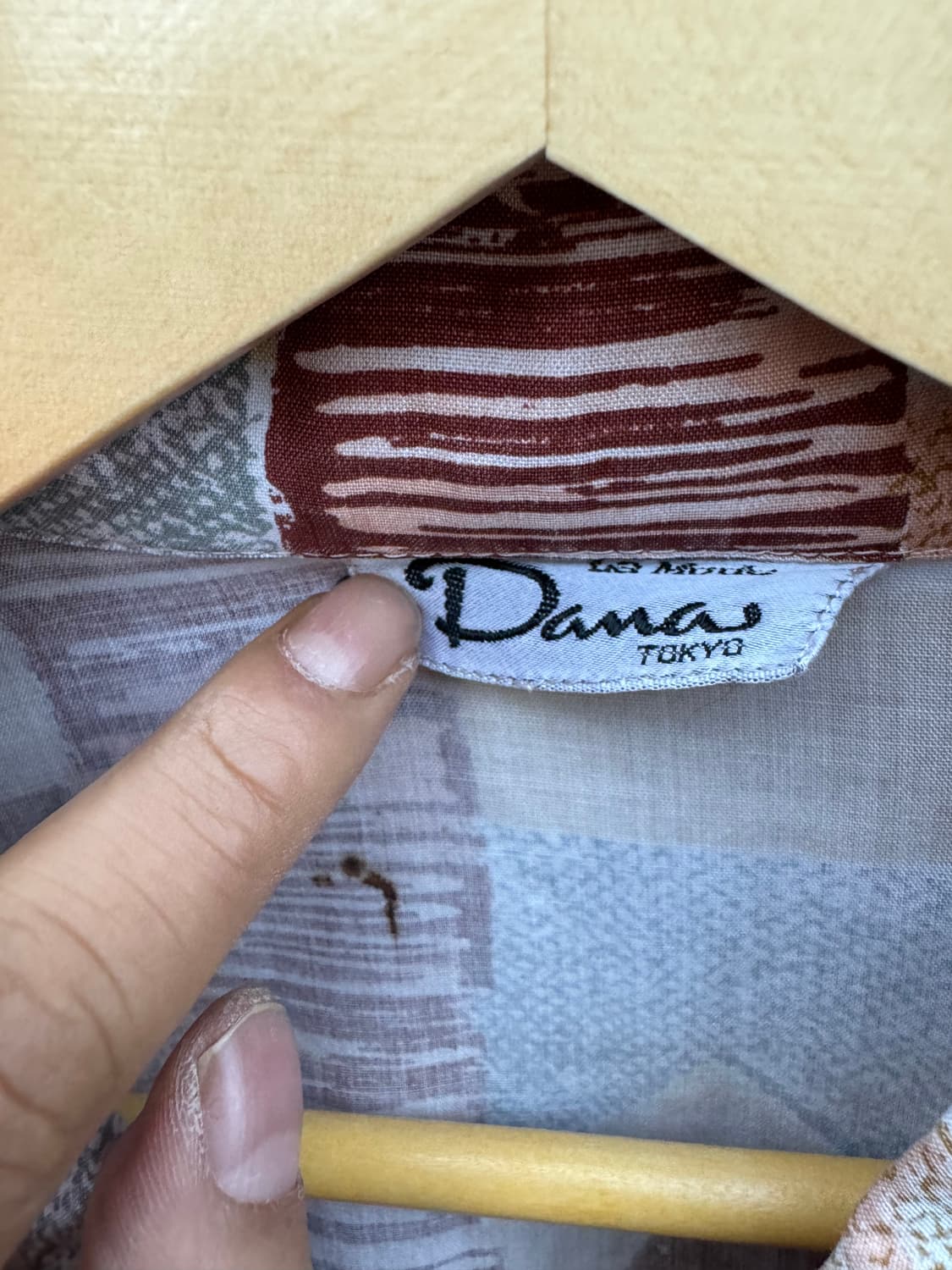 일본 빈티지 텐셀 원단 100 에스닉 패턴 셔츠  상품이미지4