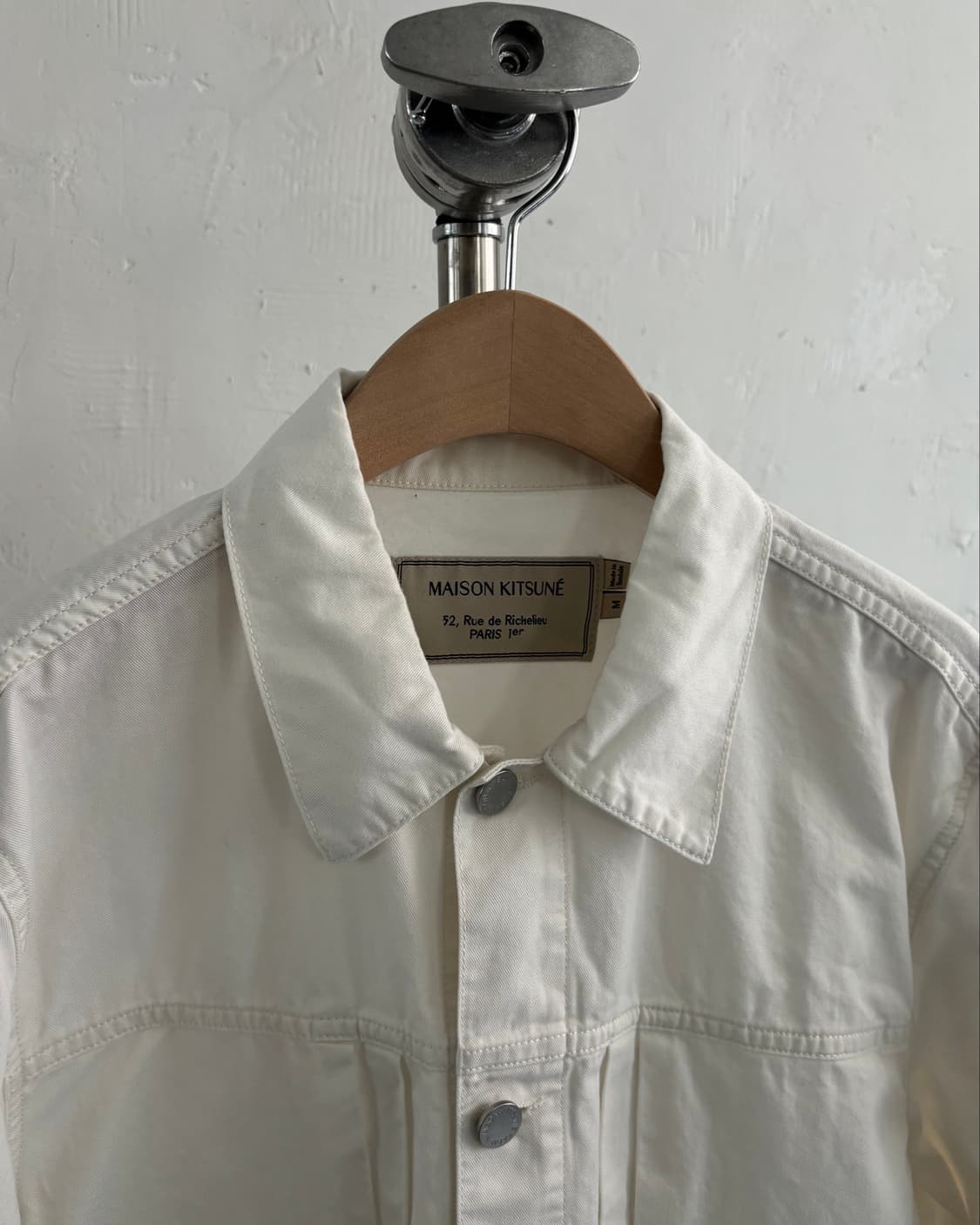 Maison Kitsune 메종키츠네 화이트 트러커 자켓 상품이미지4