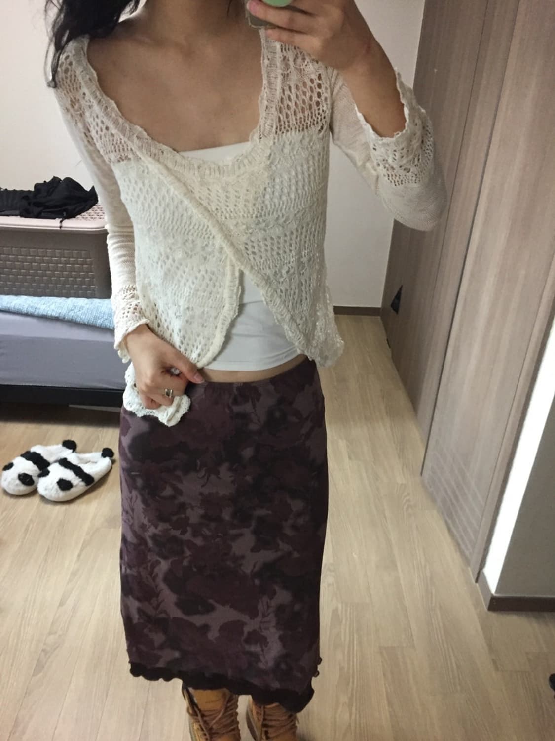 모리걸 모리 레이스 니트가디건 상품이미지2