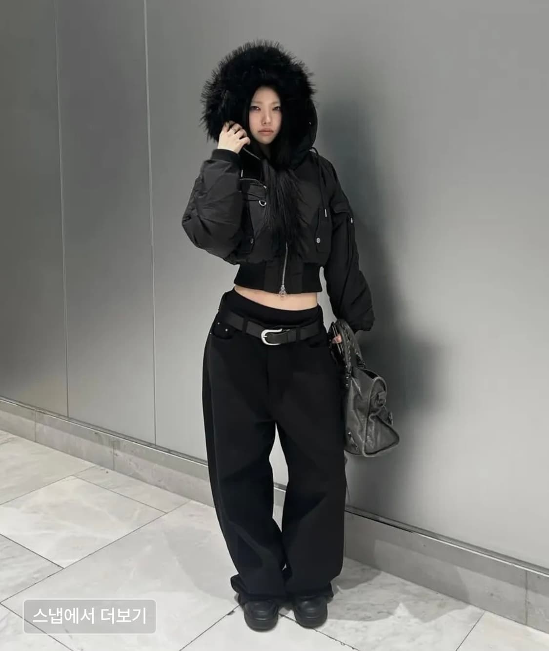 스키즘인듀싱 퍼 숏패딩 상품이미지1