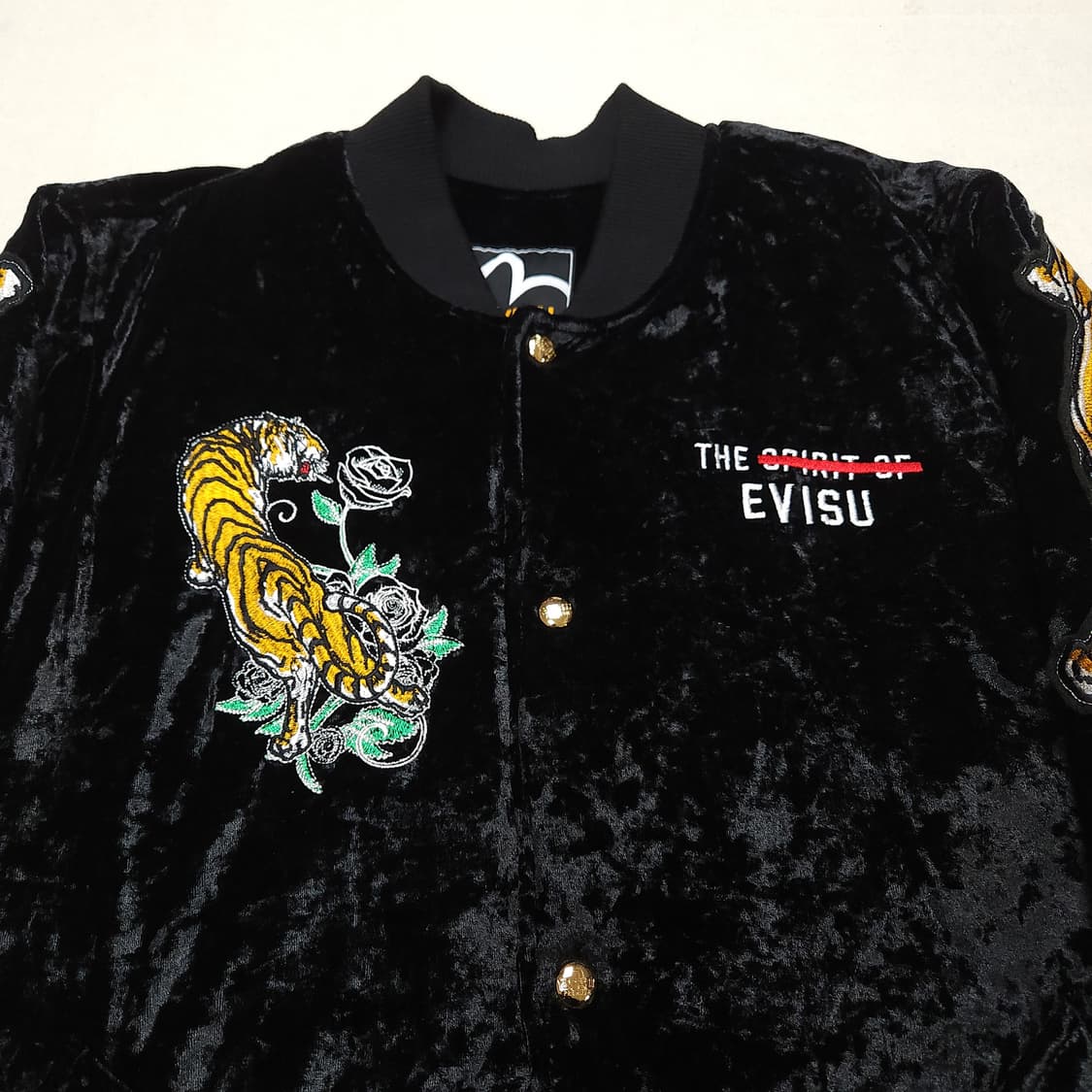 [100] 에비수 호랑이 자수 벨벳 자켓 (~105)  상품이미지2