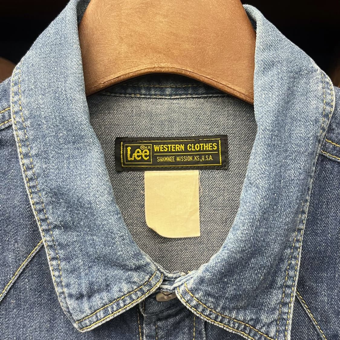 00s LEE 리 오리지널 펄 스냅 웨스턴 데님 워크 셔츠 N421 상품이미지6