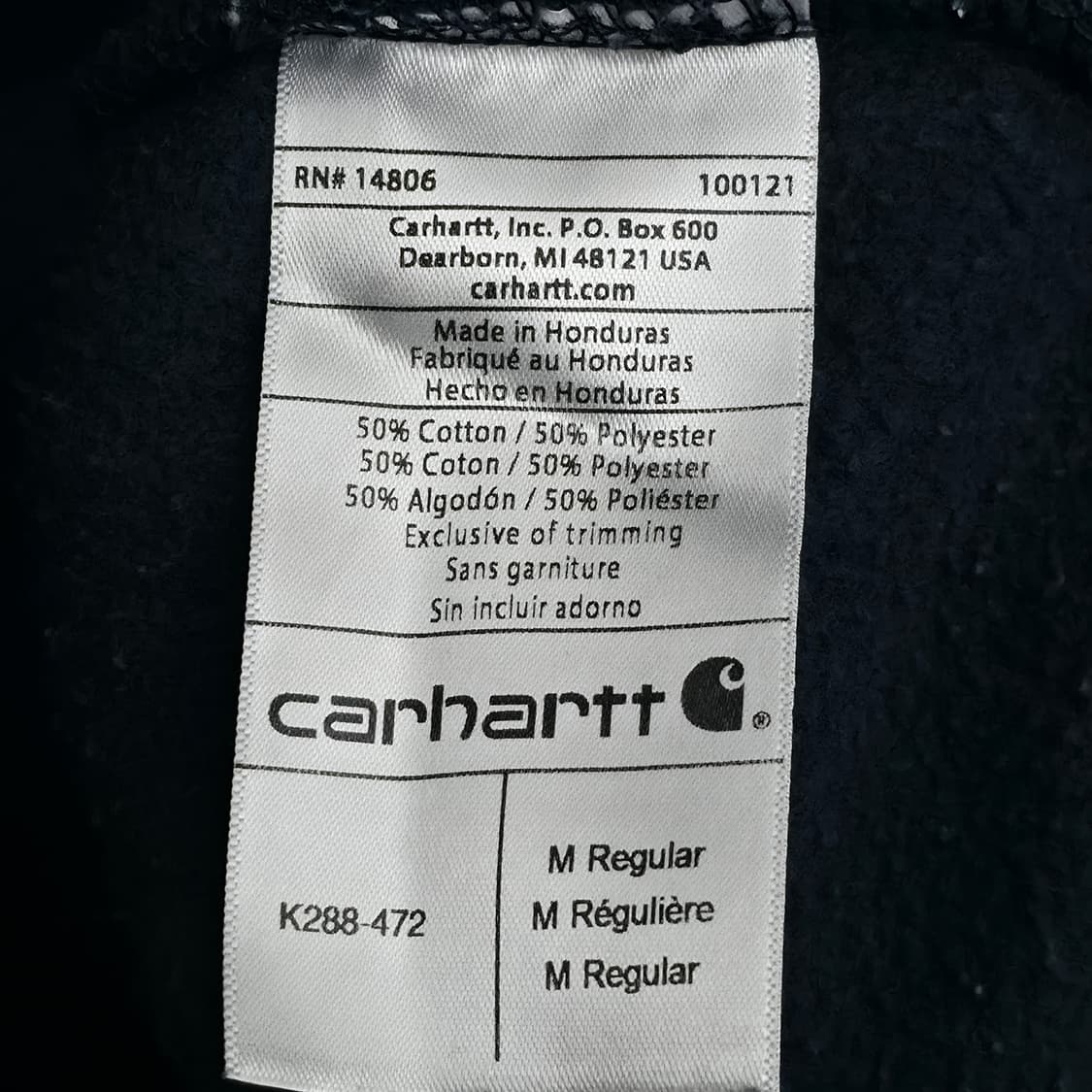 [M] 칼하트 네이비 후드티 상품이미지6