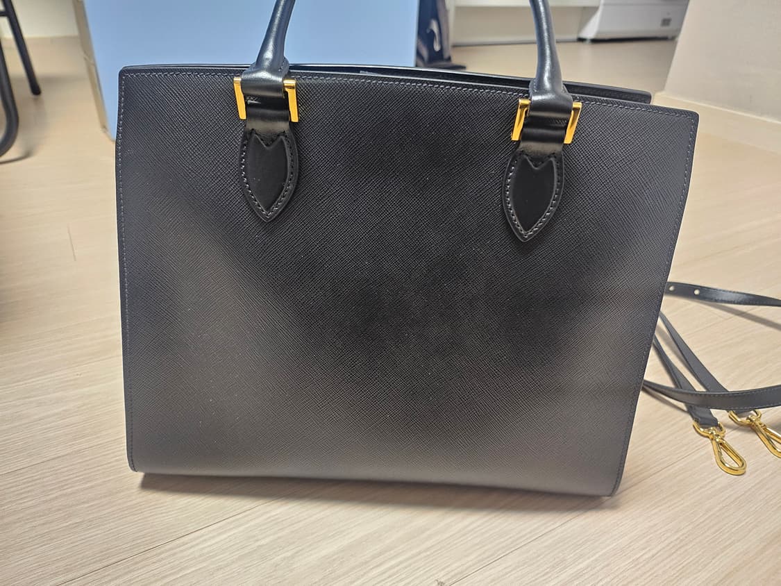 프라다 사피아노 블랙 토트백 + 스트랩 상품이미지7