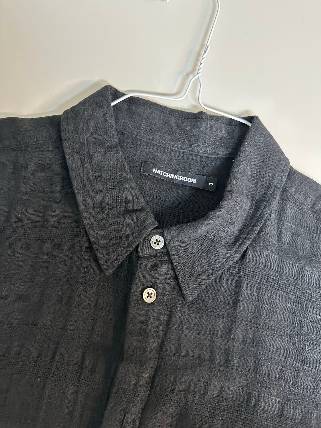 해칭룸 Classic Shirt Gauze Stripe black (3) 상품이미지3