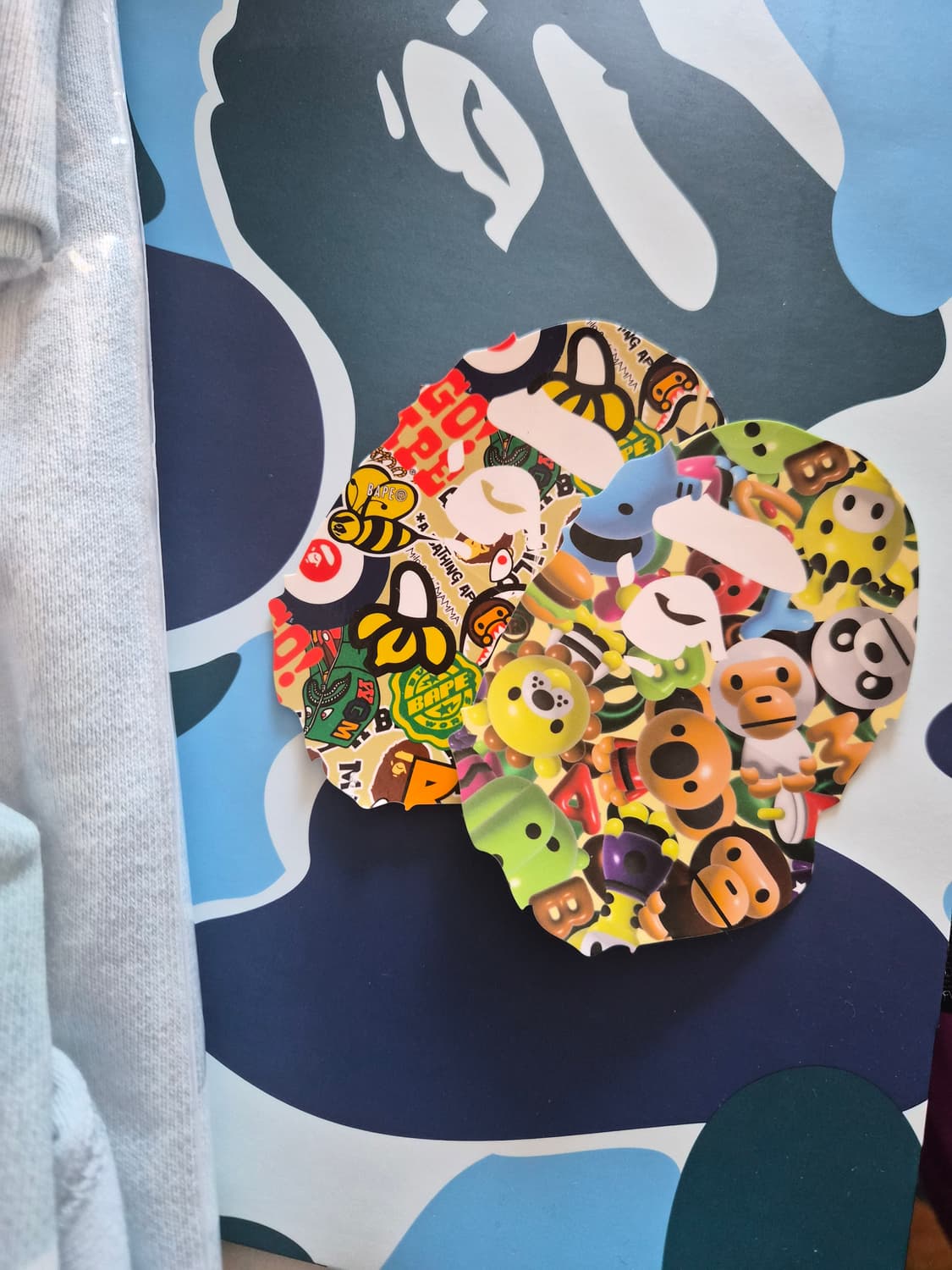 베이프 여성용 S 크리스탈  베이비 마일로 샤크 크롭 풀 집 더블 후 상품이미지7