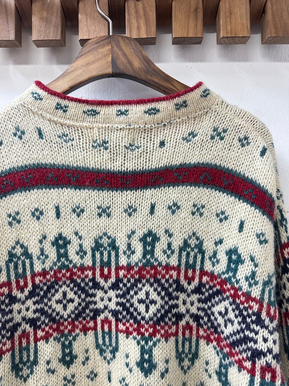 L.L.Bean 엘엘빈 페어아일 헨리넥 울 니트 스웨터 상품이미지5