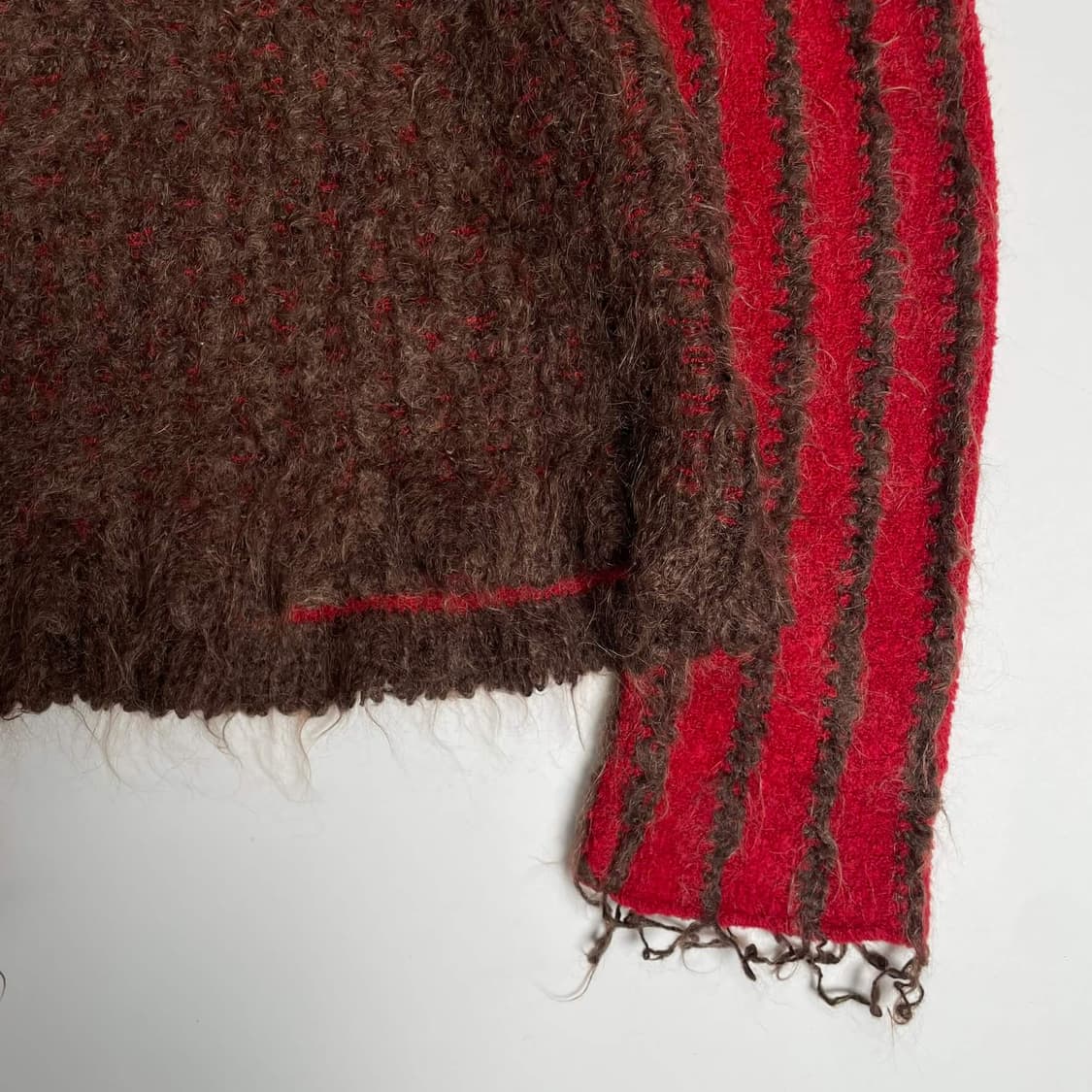 Antoine 브라운 스트라이프 모헤어 블렌드 니트 (france)    상품이미지4