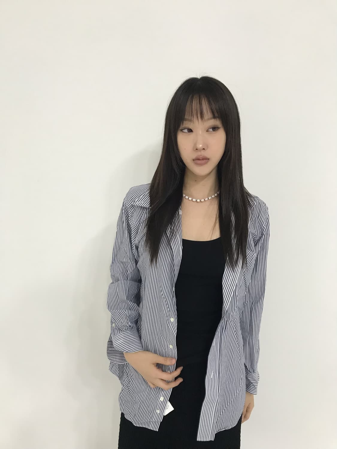 네이비 스트라이프 셔츠 상품이미지1