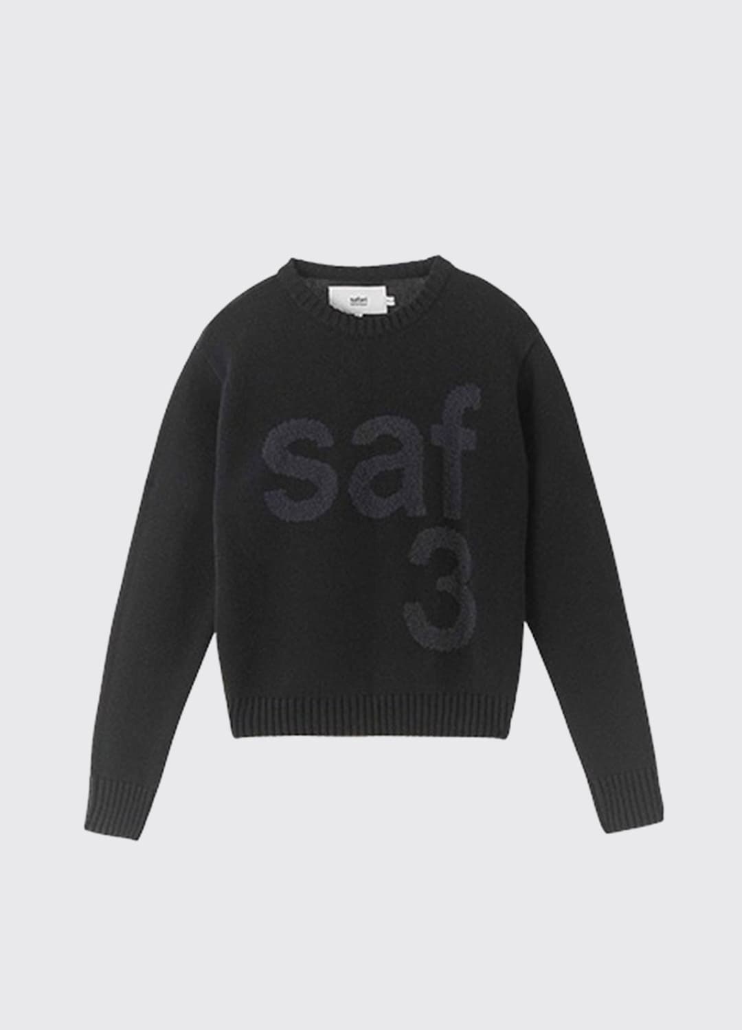 사파리스팟 니트 1/2 블랙 상품이미지1