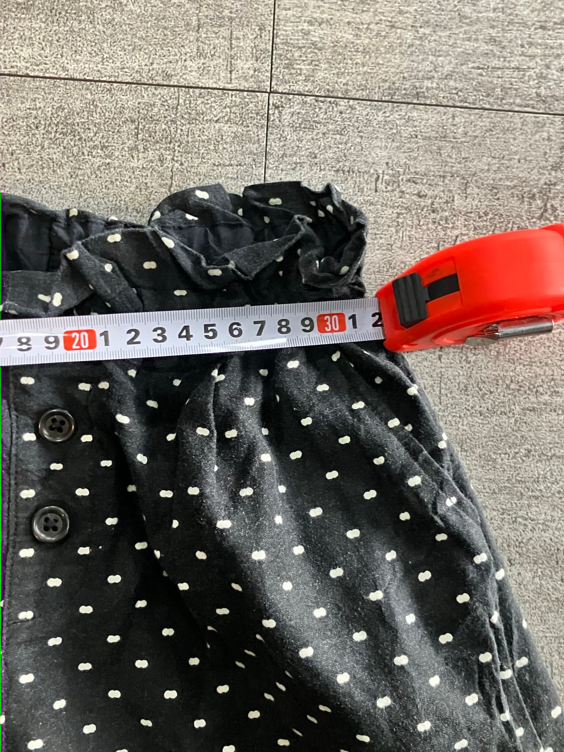 일본빈티지 Gu 하구미모리걸할메카지 라떼갸루 투버튼 땡땡이도트버뮤다팬츠 상품이미지3