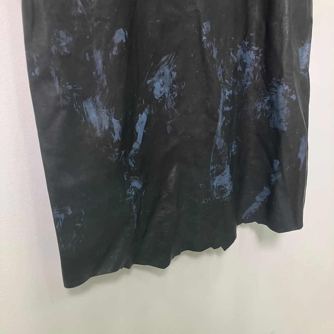 발망 블랙 패턴 지퍼 가죽 드레스 38 상품이미지8