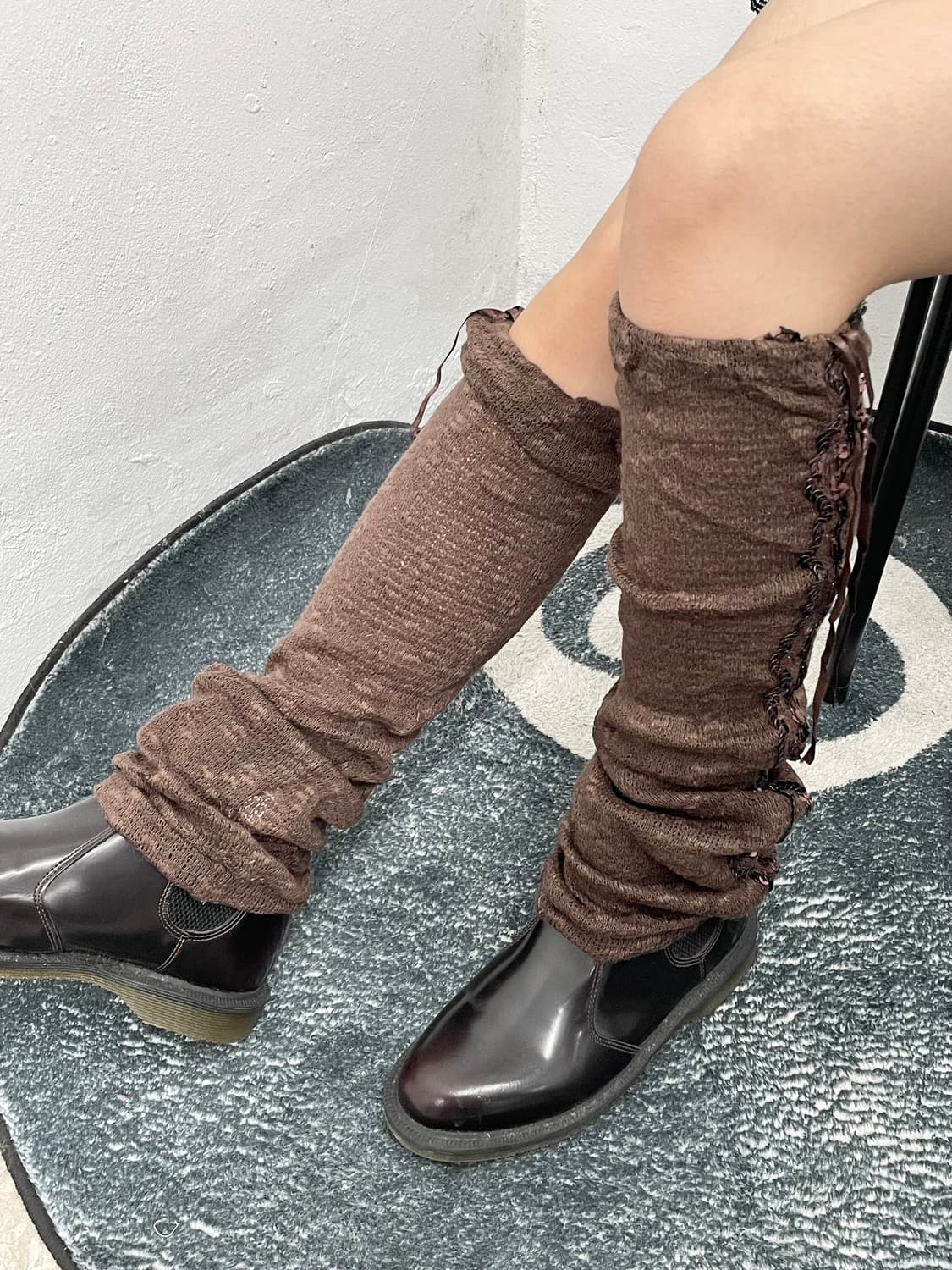 JPN 브라운 글리터 레그워머 상품이미지4