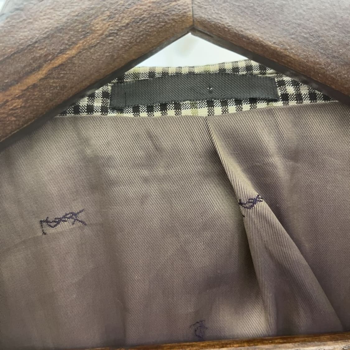 입생로랑 퓨어옴므 올드스쿨 빈티지 체크 블레이저 95 C06737 상품이미지5