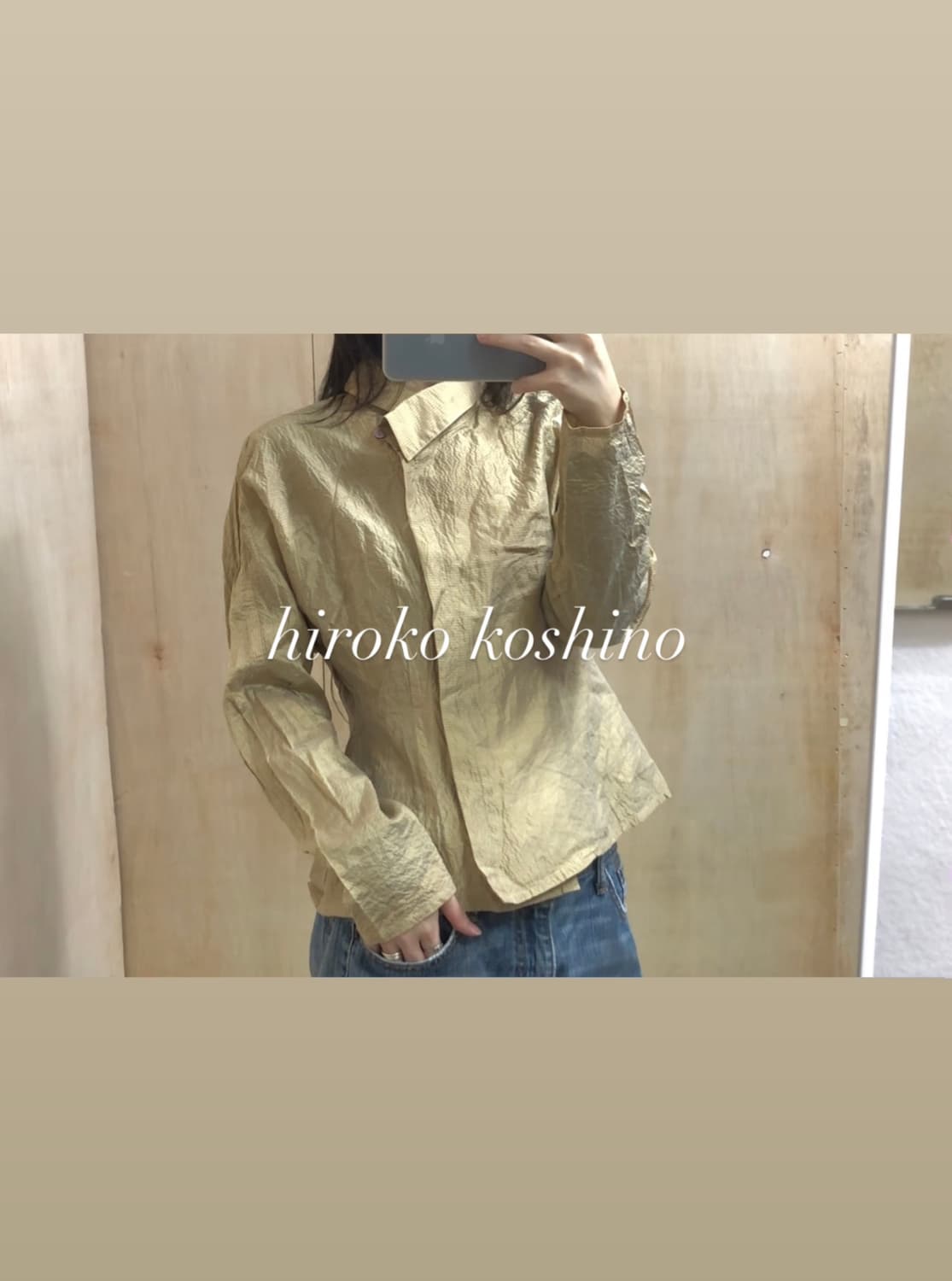 [직수입] 빈티지 hiroko koshino 블라우스 자켓 골드 상품이미지2
