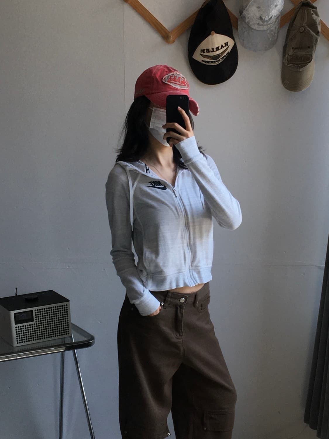 나이키 퓨추라로고 크롭 후드집업 상품이미지2