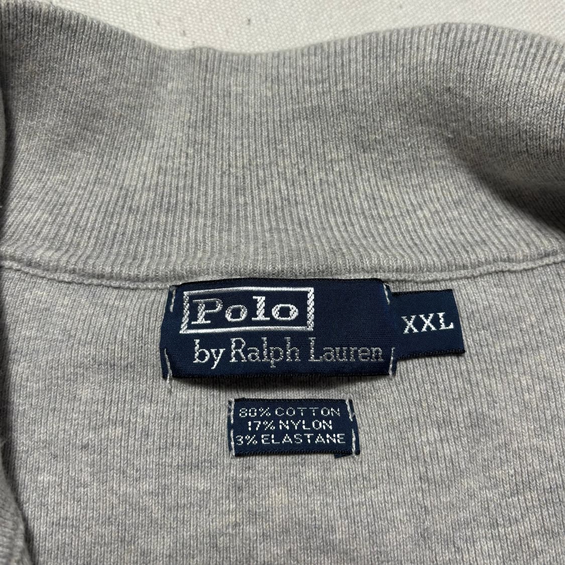 XXL 폴로랄프로렌 화이트 포니 코튼 그레이 니트 집업 상품이미지4