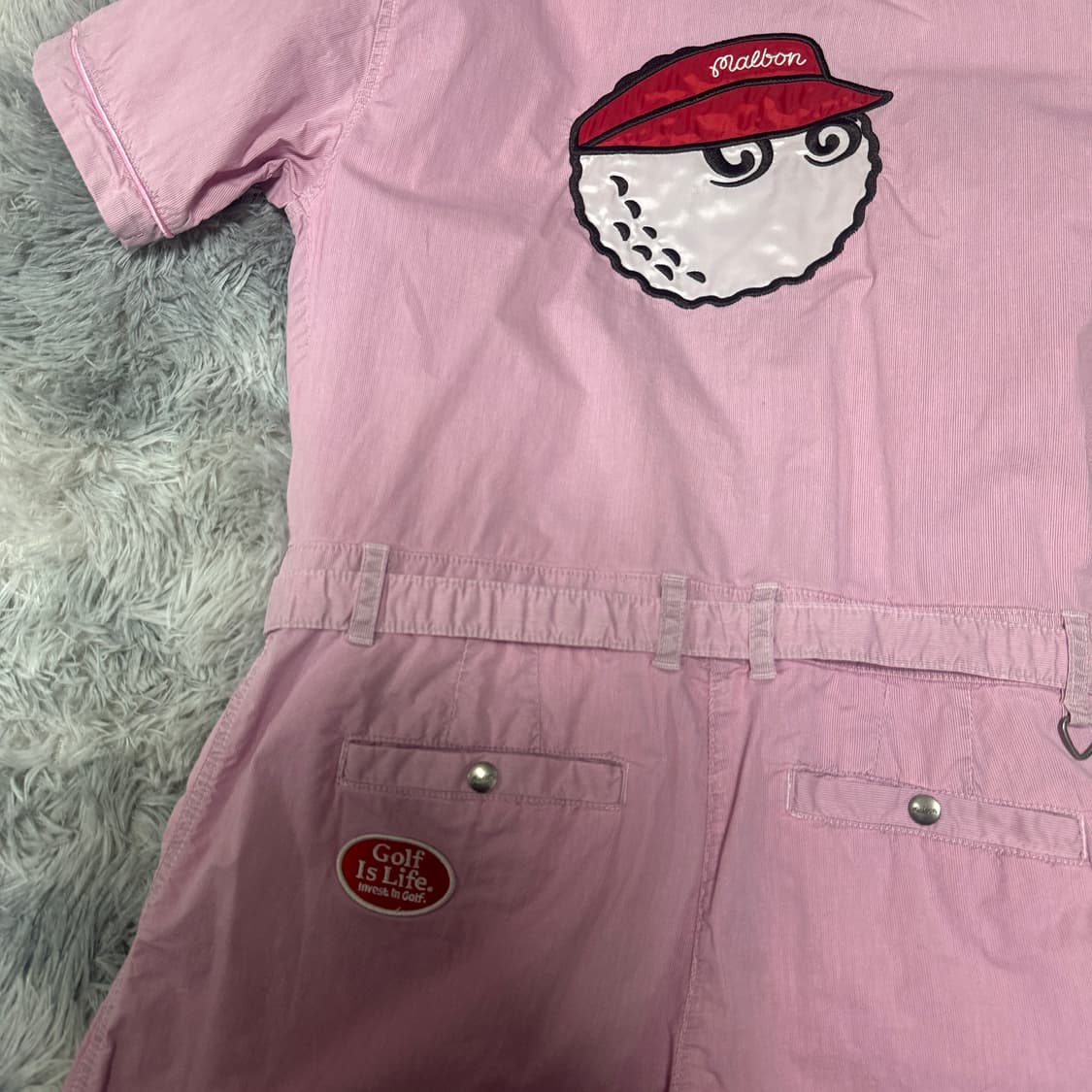 정품) 말본 여성 버킷 점프수트 핑크  S사이즈 상품이미지4