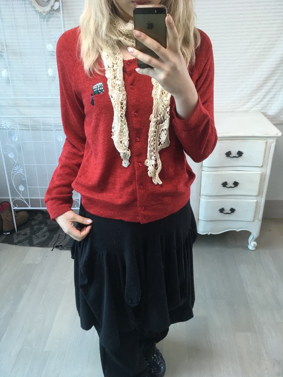 jpn vintage tomato bokashi cardigan 상품이미지2