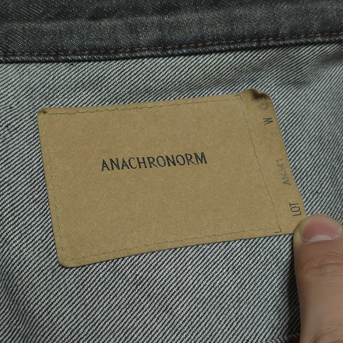 [3]아나크로놈 FrontTuck 데님자켓블랙 보로 anachronorm 상품이미지7