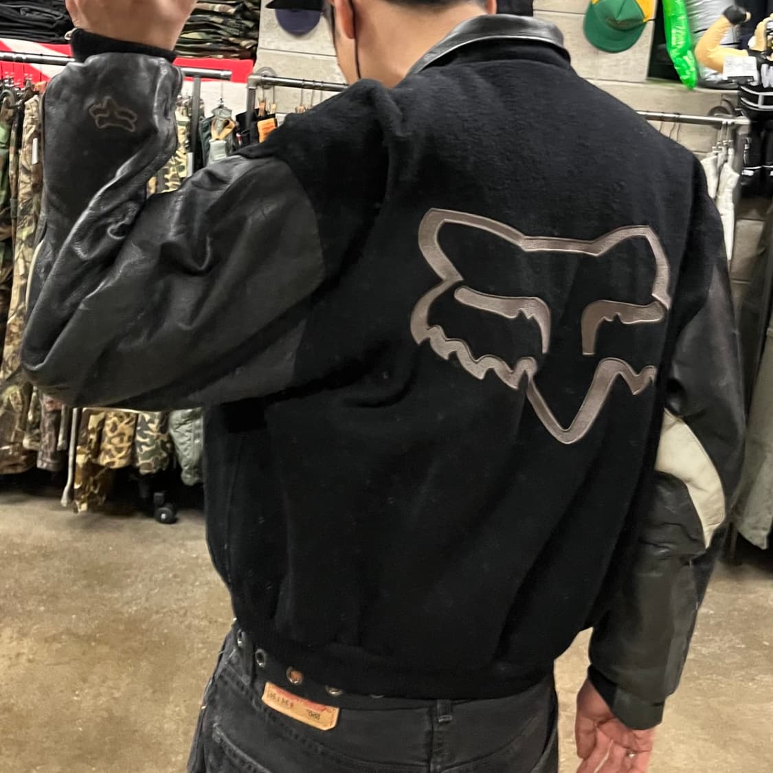 90s 폭스레이싱 빅로고 바시티 자켓 (100-105) 상품이미지8