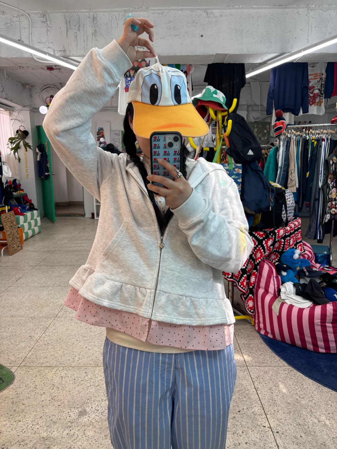 90s Disney Donald Duck Longbill Cap 상품이미지3