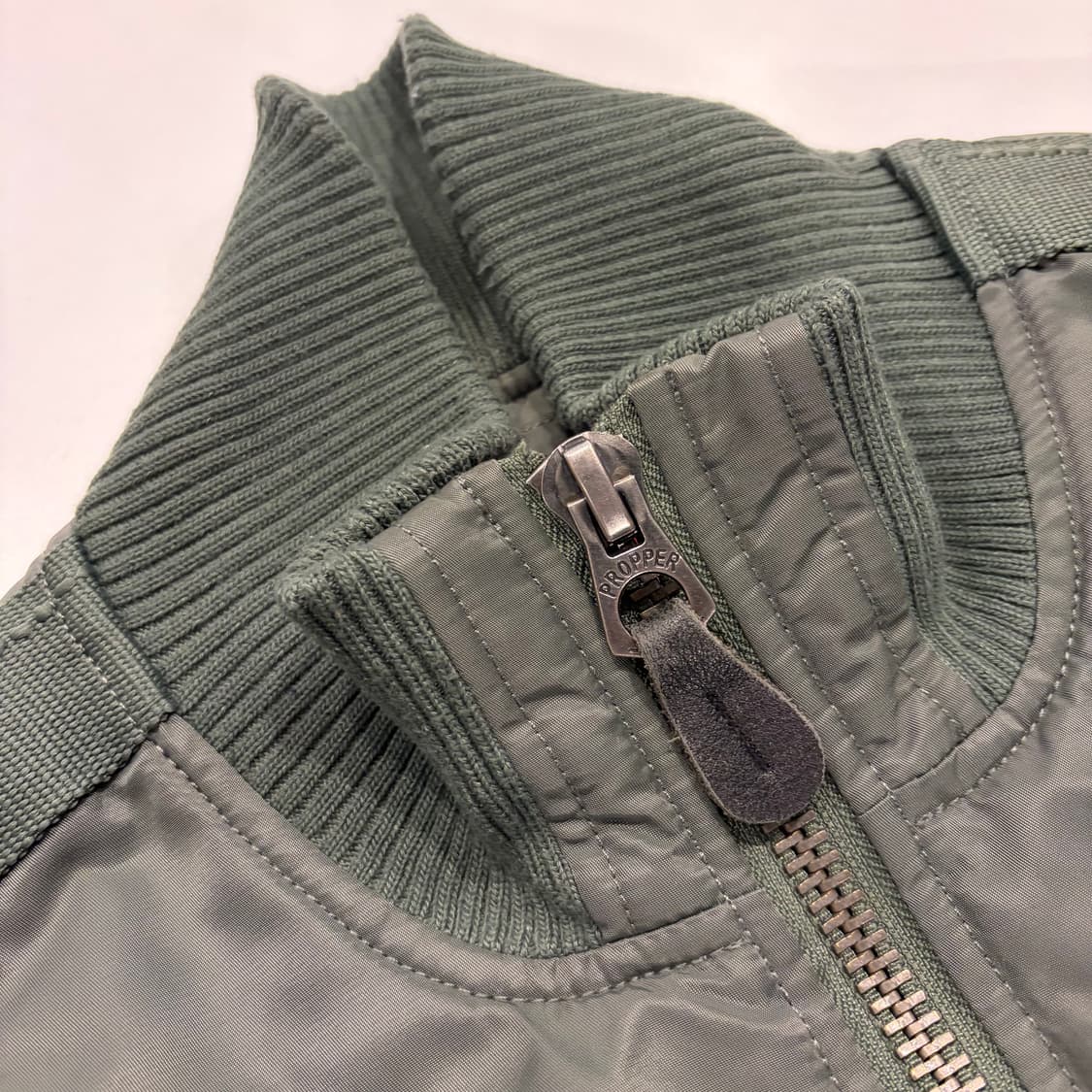 [M] PROPER 프로퍼 INC 항공 MA-1 봄버 자켓 카키 B606 상품이미지5