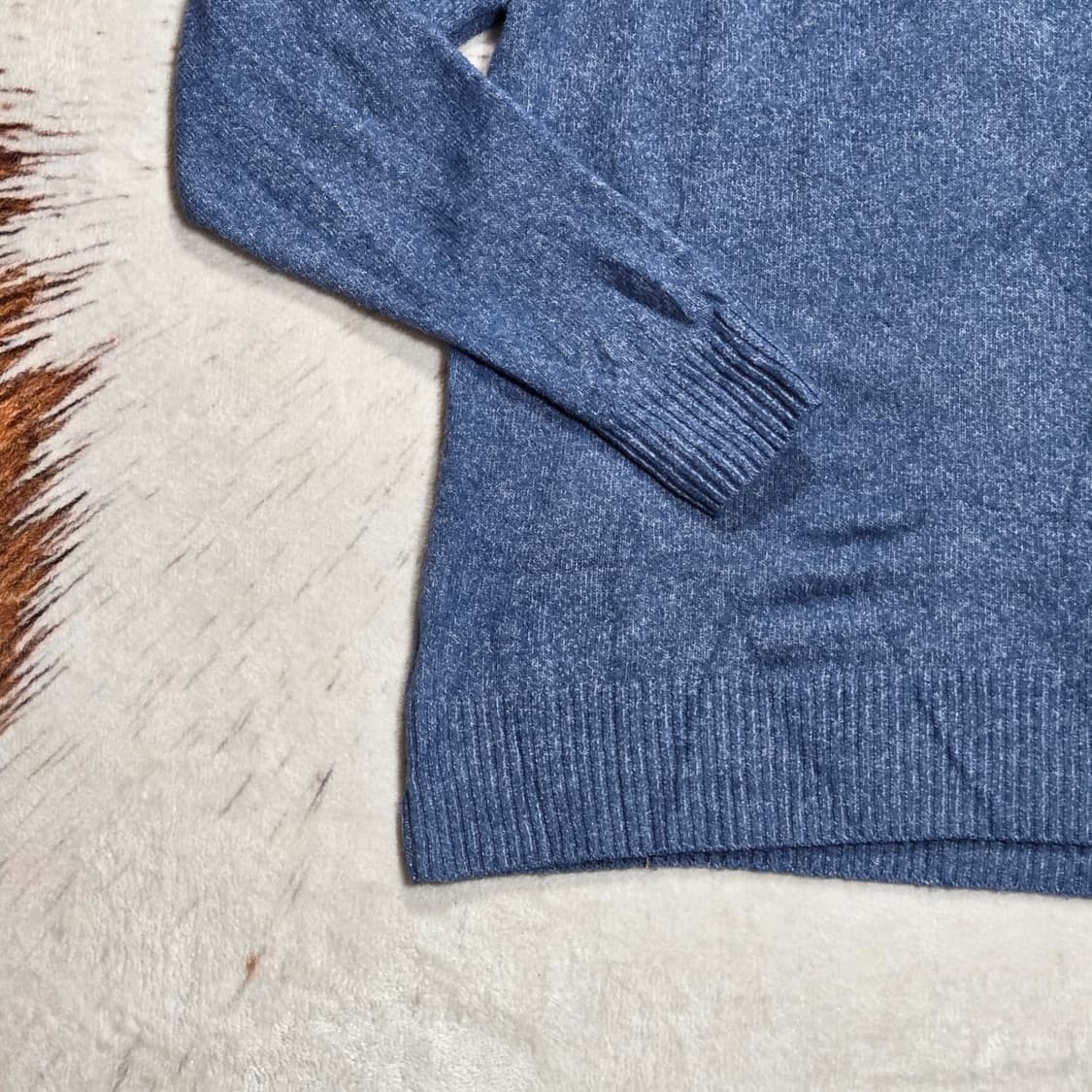 일본 빈티지 블루 레터링 니트 상품이미지6