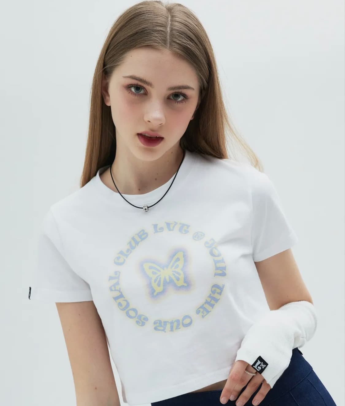 러브이즈트루 크롭 반팔티 상품이미지4