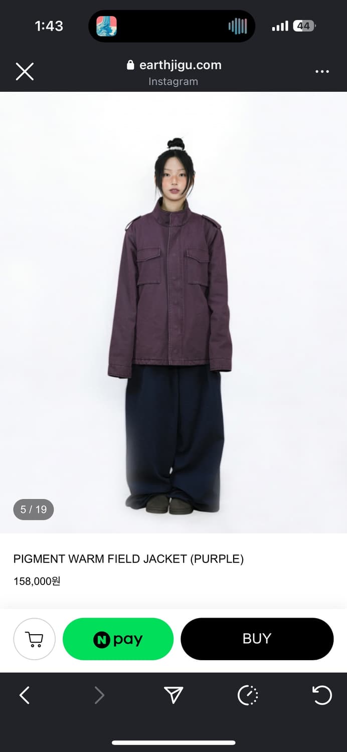 PIGMENT WARM FIELD JACKET (PURPLE) 상품이미지2