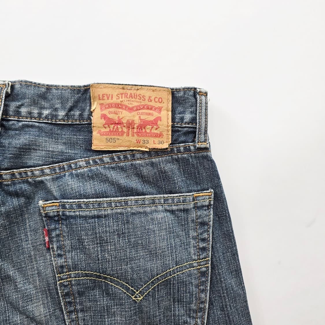 리바이스 505 청바지 일자 데님 사이즈33 R5322 상품이미지3