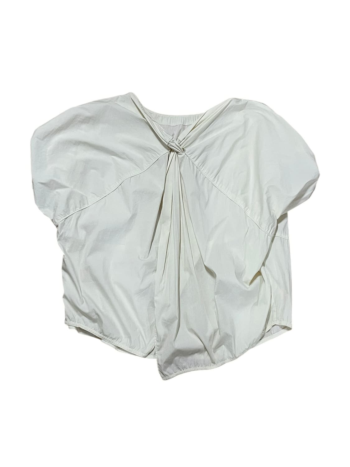 System Knot Cross Half Blouse 상품이미지5