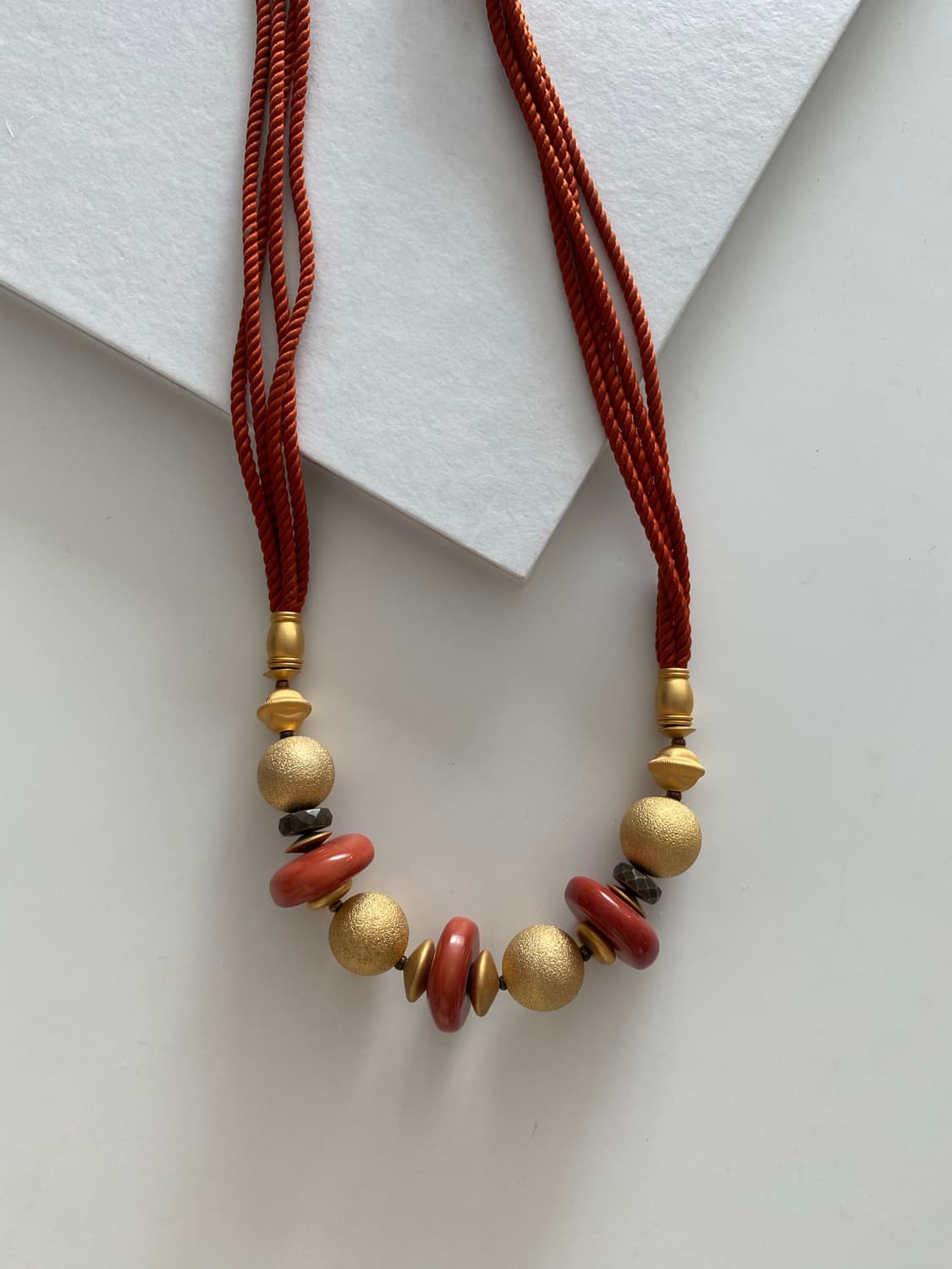 Y2k 빈티지 로프 비즈 목걸이 상품이미지1