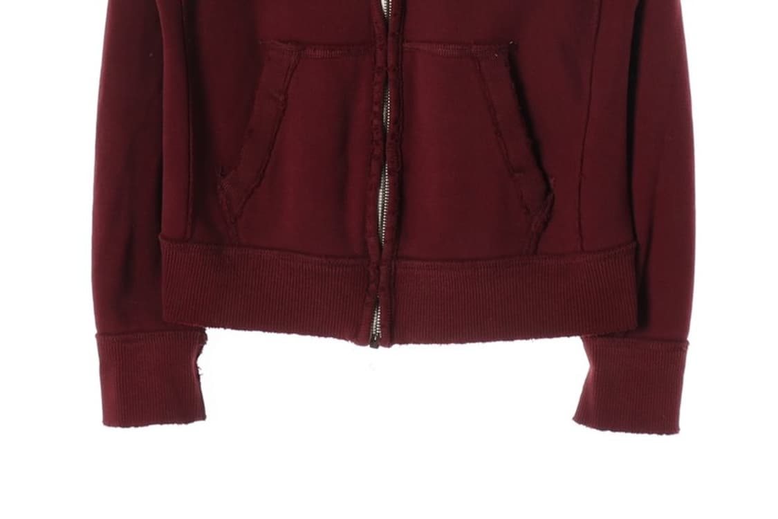 아베크롬비 앤 피치 버건디 럭비 패치 후드집업 L 상품이미지5