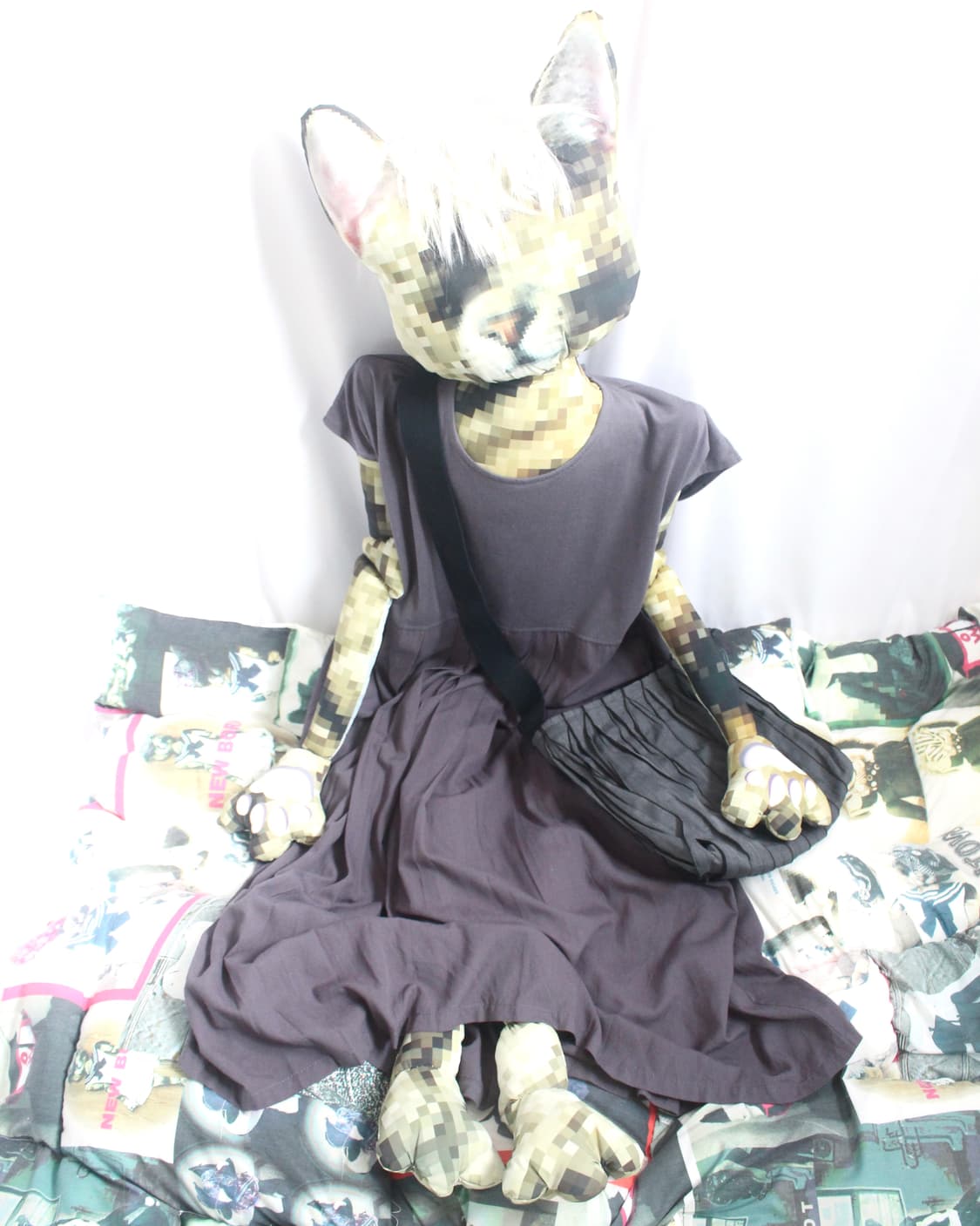Soft loose- short sleeve pleated Dress 상품이미지5