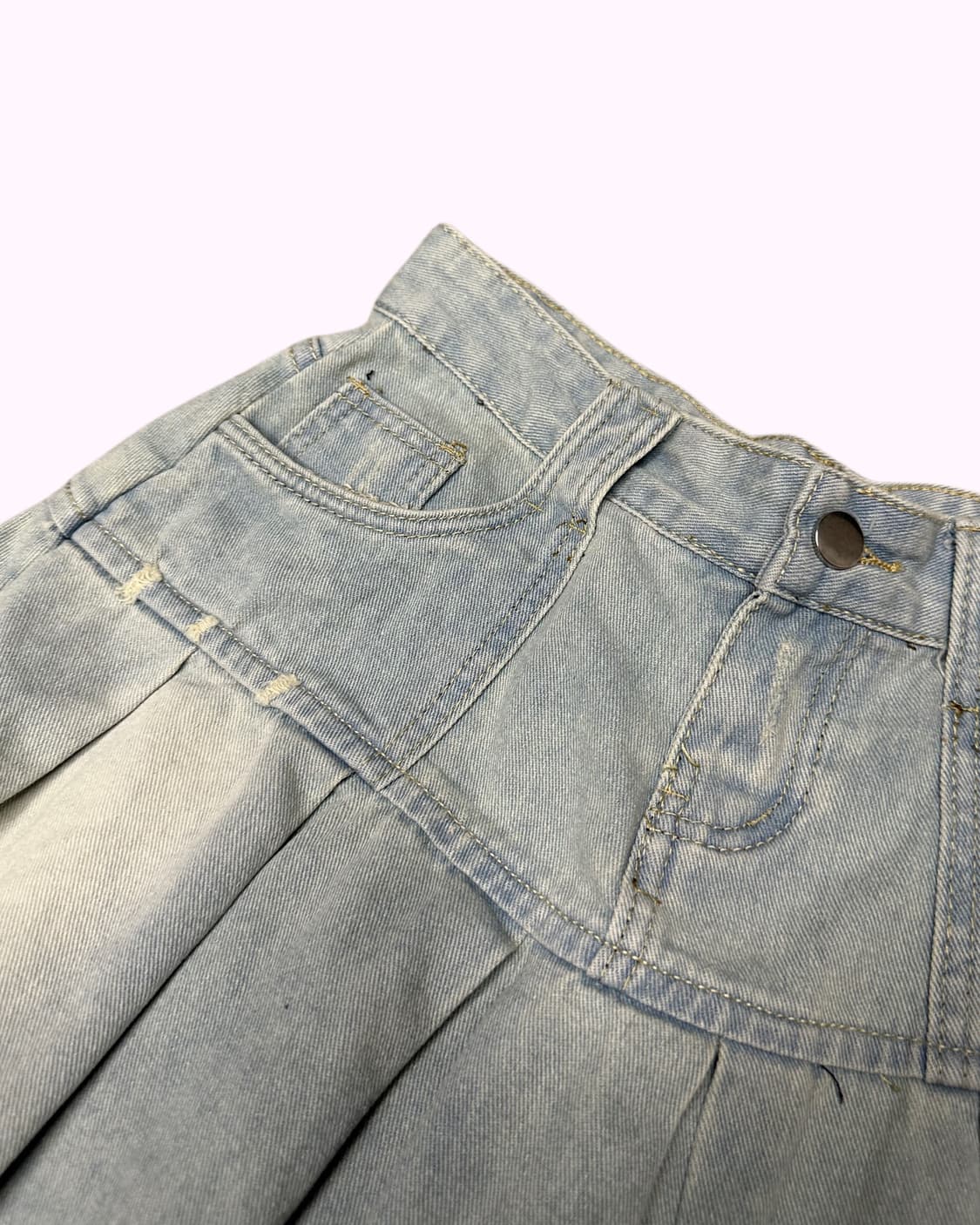 damage pleats denim skirt 상품이미지3