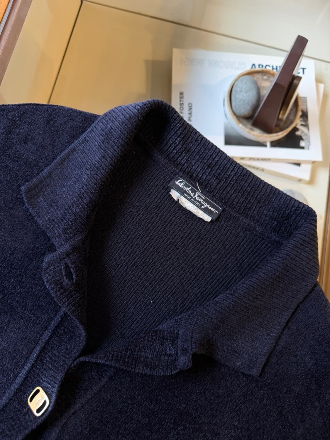 살바토레 페라가모 테리코튼 금장 가디건 66~77 상품이미지6