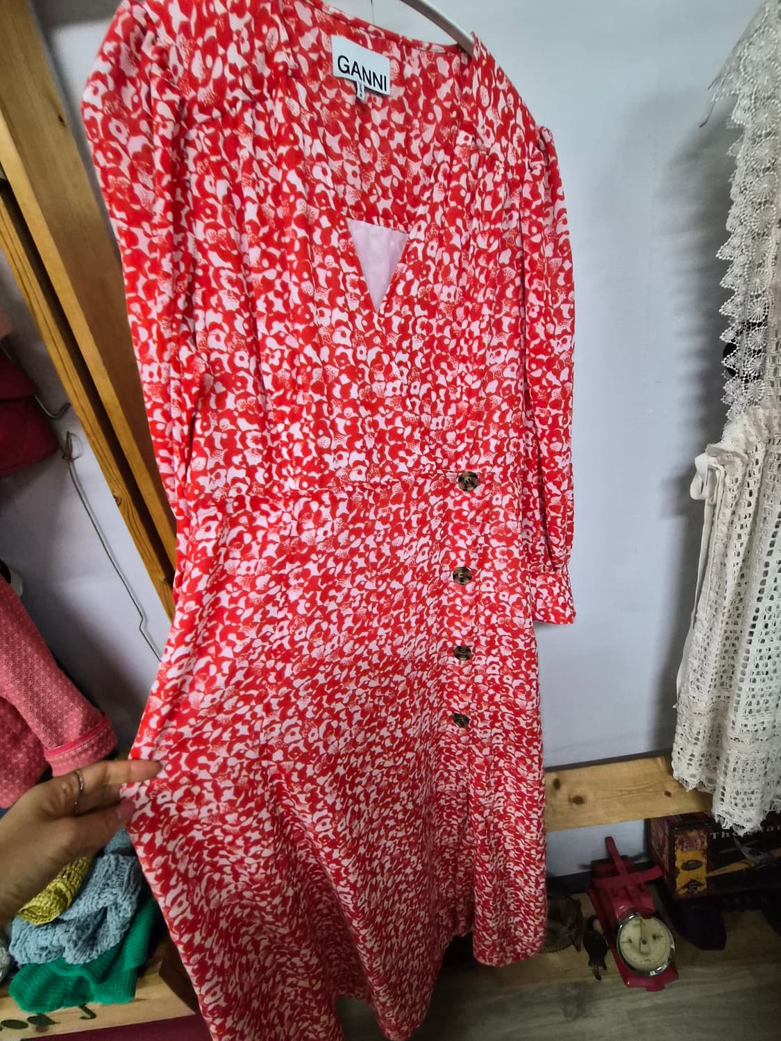 가니 쉬폰 랩 원피스 상품이미지5