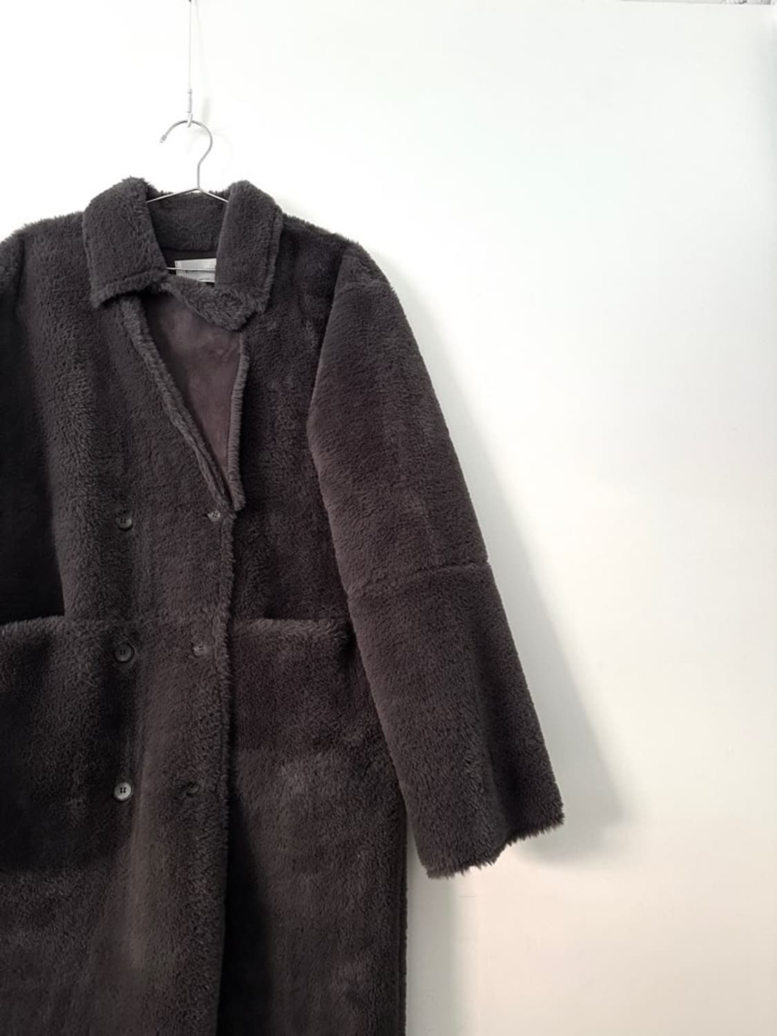 Heavy warm soft fur coat / grey 상품이미지6
