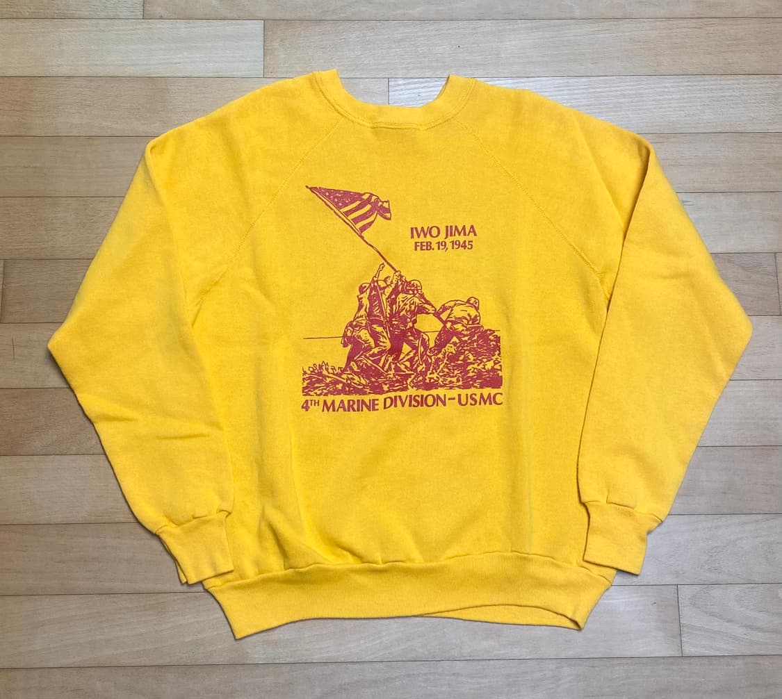 80s usa Tultex 이오지마 스웻셔츠 맨투맨 상품이미지2