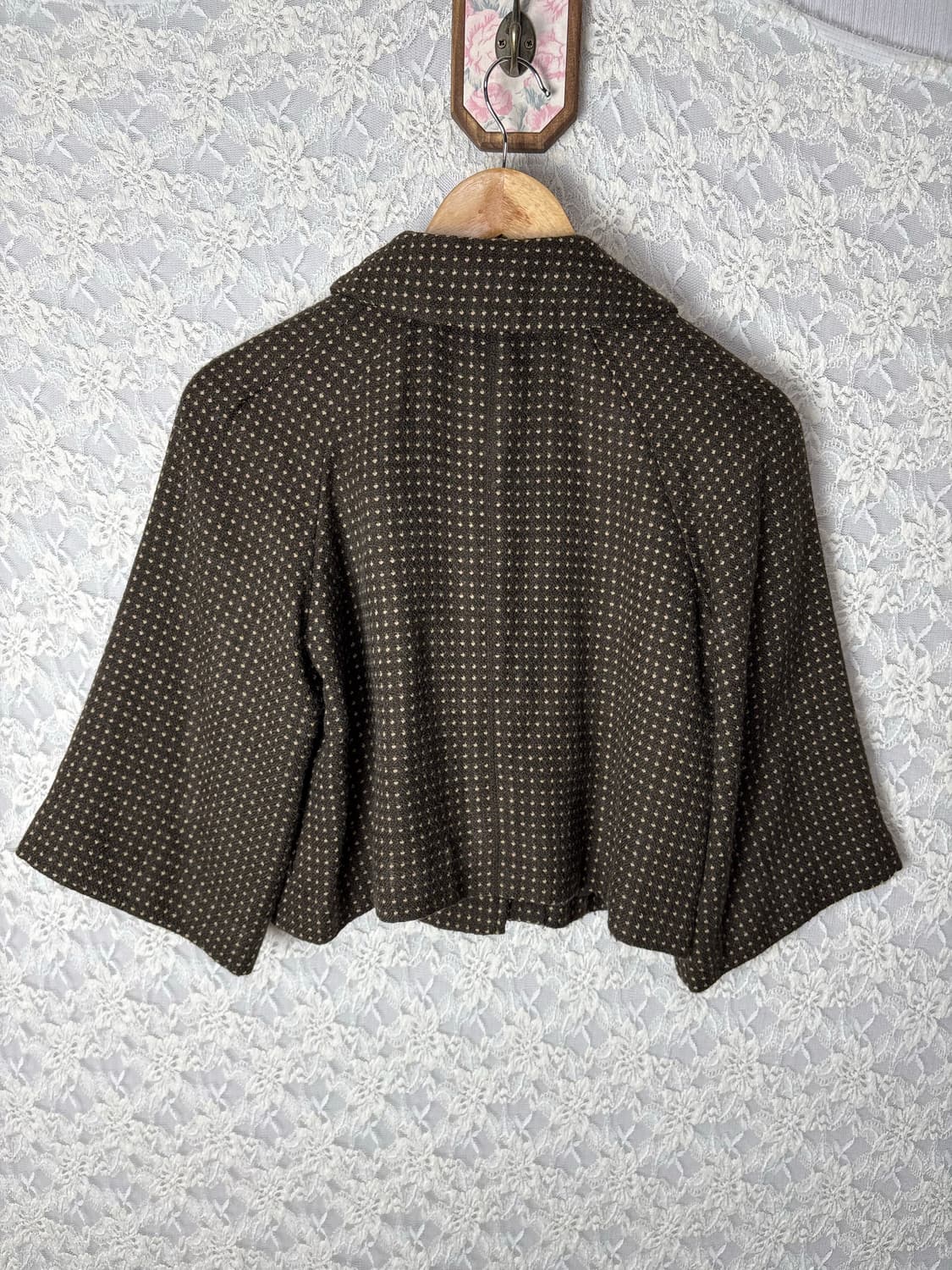 브라운 도트 숏 자켓 상품이미지9