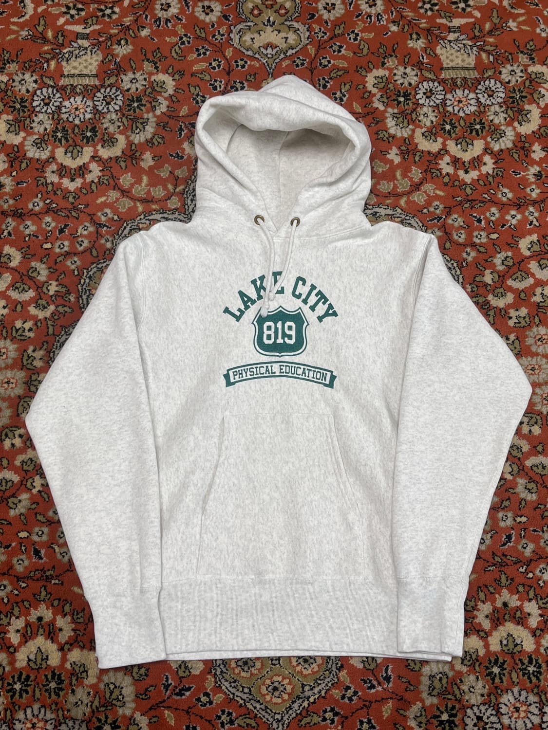 [L] 챔피온 레이크시티 블루택 리버스위브 후드티 오트밀 상품이미지1