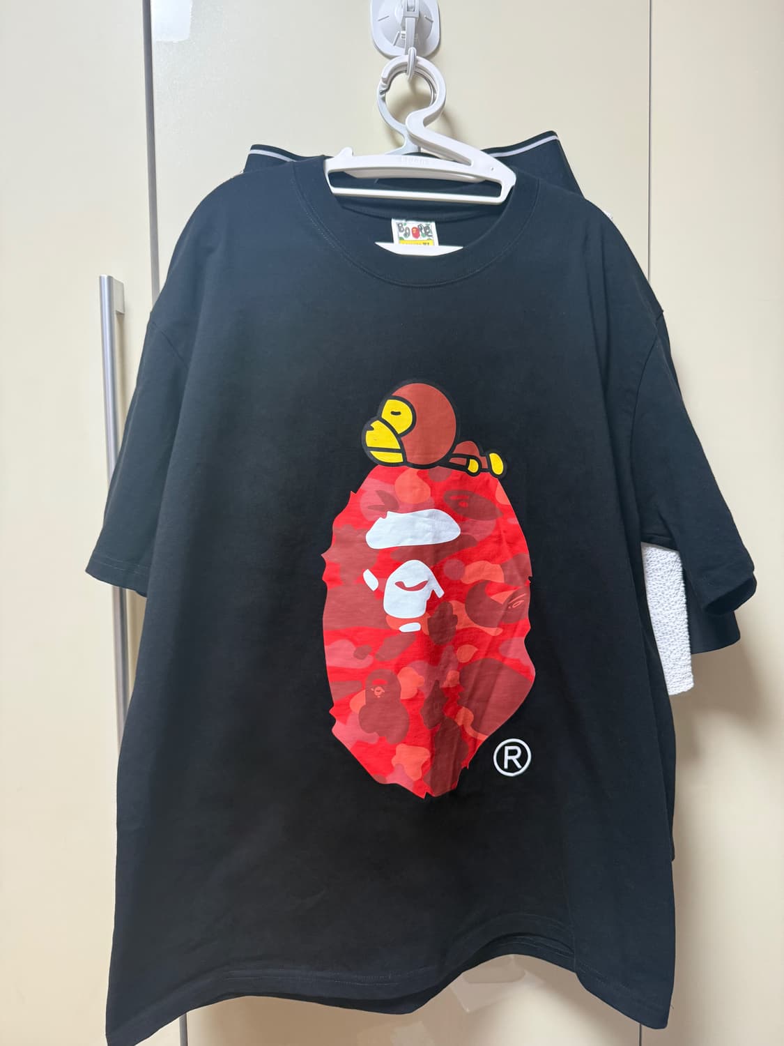 Bape 블랙 카모 티셔츠 상품이미지1