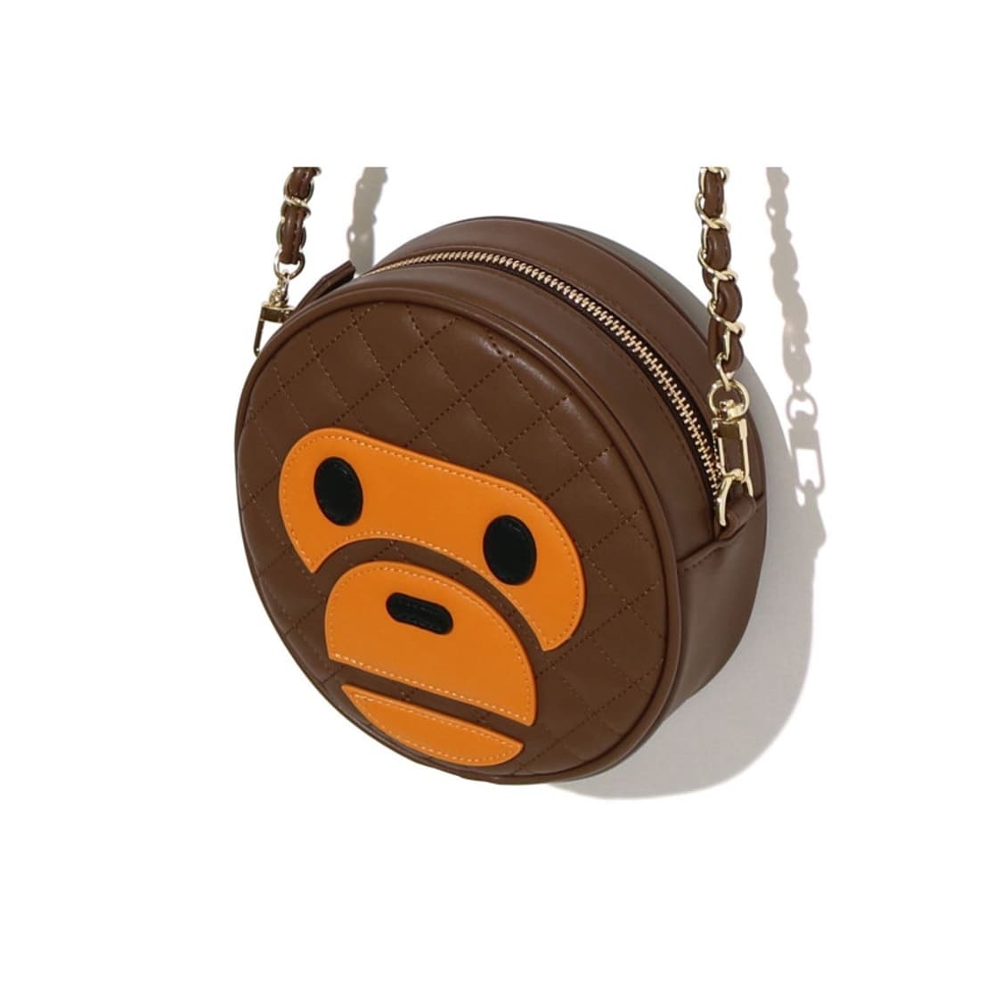 [OS] 베이프 베이비마일로 페이스 퀄팅 레더 크로스백 상품이미지2